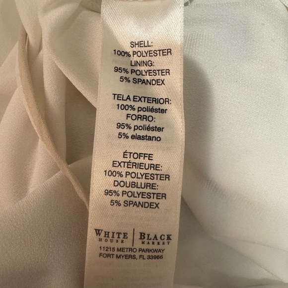 5 for $30 WHITE HOUSE BLACK MARKET White Belted Maxi Dress - Picture 8 of 9